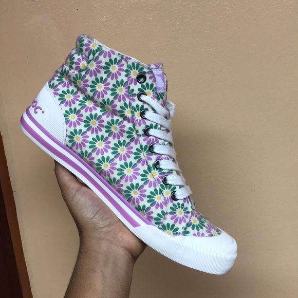 Rocket Dog Jazzin Pastel Floral High Top Sneakers - Picture 11 of 17